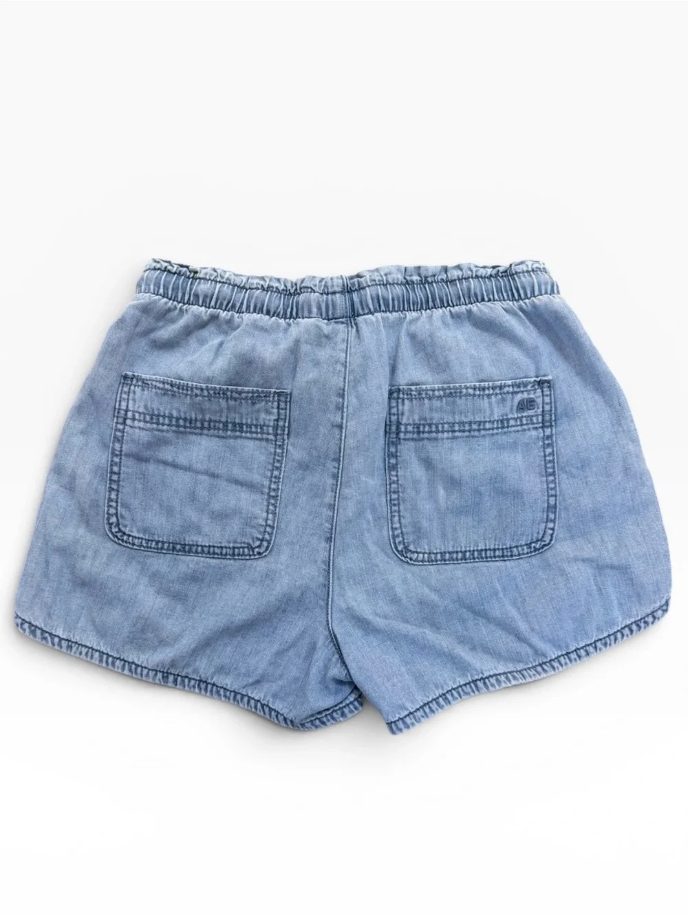 American Eagle Chambray Drawstring Dolphin Hem Shorts XS Lightweight